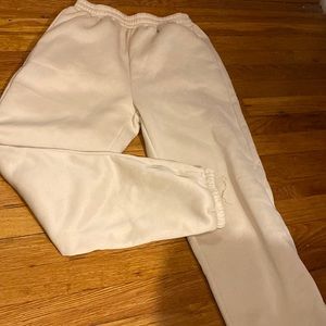 Cream color sweats. Never worn